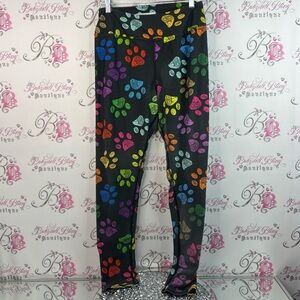 Fierce pulse leggings tights animal lover paws Playful Paw Print Leggings